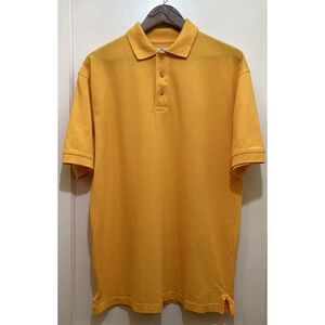 ENRO Perfect Pique Polo Shirt Mens M Yellow Short Sleeve 90s Preppy Golf Vintage